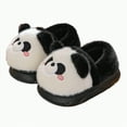 thumbnail image 3 of HCNTES Toddler Slippers Litte/Big Kids Cute Design House Shoes Baby Girls Boys Plush Indoor Slipper Washable Children's Soft Winter Warm Shoes(Black,3.5), 3 of 7
