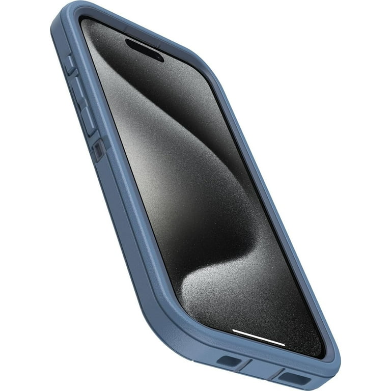 OtterBox iPhone 15 Pro Max (Only) - Commuter Series Case - Crisp Denim (Blue) - Slim & Tough - Pocket-Friendly - with Port Protection - Non-Retail Packaging