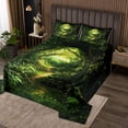 thumbnail image 2 of Erosebridal Mystic Jungle Coverlet Set Queen, Green Tree Bedding Set, Fairy Tale Decor 3 Pieces, 2 of 5