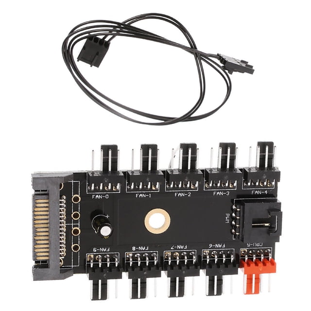 Computer Fan Hub with PWM Control Centralized Wire Processing, Reduce Motherboard Load for Cooling
