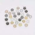 thumbnail image 3 of EOEMY 500 Pcs 5-Petals Flower Filigree Bead Caps 10mm Hollow Bead End Caps For Jewelry-Mixed Color, 3 of 9