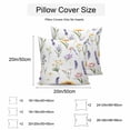 thumbnail image 3 of Waterproof Throw Pillow Covers Set of 2, 24x24 Inch Spring Wildflowers Decorative Pillowcases Outdoor Pillow Slip Cushion Covers Set for Couch Tent Watercolor Botanical Floral, 3 of 7