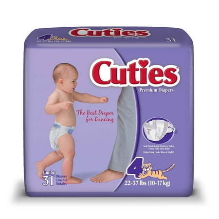 Cuties Baby Diapers (Choose Size and Count)