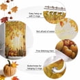 thumbnail image 5 of Shower Curtain 36"W x 78"L Fall Maple Leaves Pumpkins Fruits Harvest Fabric Shower Curtains Set with Hooks Water Repellent Bathroom Curtains Machine Washable Bathroom Accessories, 5 of 6