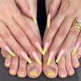thumbnail image 3 of 6 Puntas francesas Presione sobre las uñas Uñas artificiales de almendra Uñas postizas acrílicas para los dedos de los pies, 3 of 5