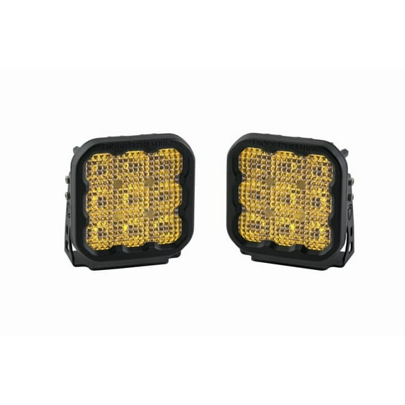 Diode Dynamics SS5 LED Pod Sport - Yellow Flood (Pair)