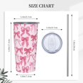 thumbnail image 3 of Pink Bow Tumbler, Pink Knots 20oz Stainless Steel Insulated Travel Tumbler,Travel Coffee Mug with Lid and Straw Cups Gifts for Women Men, 3 of 6