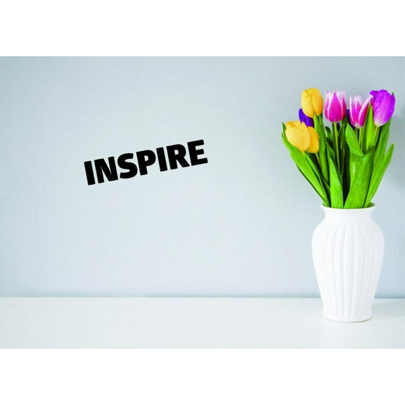 Wall Design Pieces Inspire Text Lettering Life Quote 8x20"