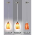 thumbnail image 4 of ZXNYH Milk Mini Glass Pendant Lights,Blown Art Glass Pendant Hanging Light Fixtures Kitchen Island Pendant Lamp Shade with Brushed Nickel Finish for Bar Counter,Hallway,Dining Room-3Pack, 4 of 7