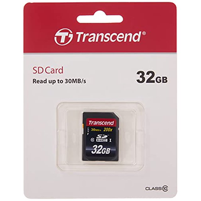 Transcend Carte Mémoire Flash SDHC Classe 10 de 32 Go jusqu'à 30 Mo/s (TS32GSDHC10), Bleu