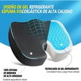thumbnail image 2 of Cojin Ortepedico de Memory Foam para Asientos,cojín ergonomico para silla de oficina con Espuma Viscoelástica para Ciática,Dolor de espalda y coxis, cojín de gel para silla con base antideslizante, 2 of 6