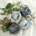thumbnail image 5 of CQCYD under $5 Artificial Peony Silk Flowers Dusty Brown Fake Flowers for DIY Wedding Bouquets Centerpieces Baby Shower Party Home Decoration, 5 of 6
