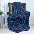 thumbnail image 4 of Navy and Teal Soft Flannel Fleece Throw Blanket, Abstract Triangles with Dots Geometric Arrangement in Blue Shades, Cozy Plush for Indoor and Outdoor Use, 50" x 70", Navy Blue and Teal, by Ambesonne, 4 of 5