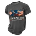 thumbnail image 2 of Vamuko America 250 T-Shirt for Men Graphic Short Sleeve 1776 Shirts We the Peaple American Flag Red Blue and White Shirt Independence Day Patriot Pride Tees Dark Gray M, 2 of 4
