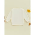 thumbnail image 6 of Elippeo Toddler Girls Sweatshirts Thanksgiving Clothes Letter Turkey Embroidered Crew Neck Long Sleeve Baby Pullovers Fall Tops 6 12 18 24 Months 3 4 Years, 6 of 9