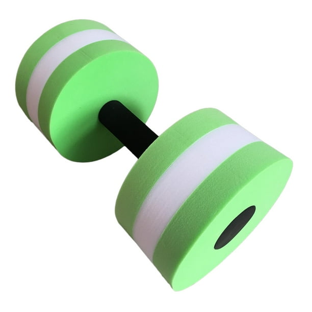 Barra con mancuernas acuáticas, equipo de entrenamiento de natación, pesas de Fitness para natación, barra de natación Verde