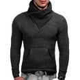 thumbnail image 2 of IROINNID Men's Sweater Turtleneck Long Sleeve Jumper Mid-Length Solid Color Warm Pullover Sweater Blouse, 2 of 9