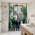 thumbnail image 5 of Fabric Shower Curtain Liner Polyester Reinforced Rustproof Halloween Design Water Resistant Machine Washable for Bathroom Tub Enclosure, 5 of 5