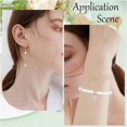 thumbnail image 5 of 12Pcs 2 Colors Cubic Zirconia Leaf Charms Gold and Silver Tropical Leaf Charms with Jump Rings for DIY Making Bracelets Necklaces Earrings Clear, 5 of 5