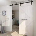 thumbnail image 2 of TSMST 9ft Ceiling Mount Sliding Barn Door Hardware fit 54" Wide Single Wooden Door,Easy to Install,Smoothly and Quietly,I Shape Hanger, 2 of 7