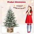 thumbnail image 3 of Gymax 4 FT Artificial Xmas Tree Flocked Christmas Tree w/ 231 PE PVC Branch Tips, 3 of 10