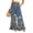 Multicolor, variant on Blue Herringbone Floral Palazzo Pants for Women, High Waist Drawstring Wide Leg Trousers - Summer Flowy Ruffle Hem Lounge Bottoms Multicolor XXL