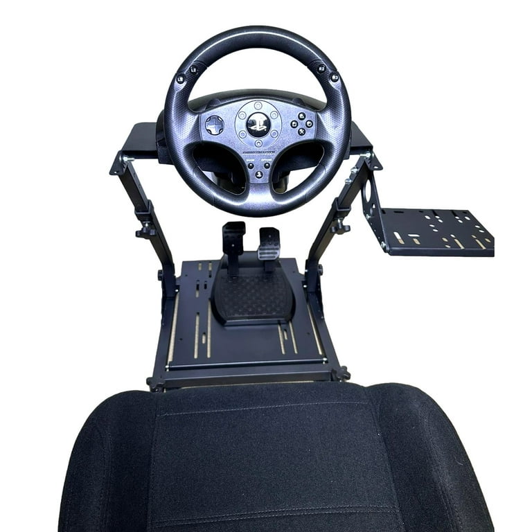 Blændende Klimatiske bjerge Flock X-Factor Racing Wheel Simulator Cockpit Seat with Steering Wheel Stand and  Gear Shifter Mount, Adjustable Seat, Fits Logitech, Thrustmaster, Fanatec  Wheels, Compatible with Xbox One, PS4, PC Platforms - Walmart.com