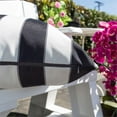 thumbnail image 5 of Homey Cozy Olivia 20-inch Stripe Fabric Outdoor Pillow in Black (Set of 2), 5 of 5