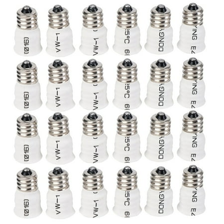 

24-Pack E12 to E14 White Bulb Converter LED Light Holder Lamp Adapter Socket Changer High Quality