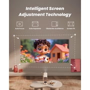 Yaber T1 Pro Smart Projector, WiFi6 & Bluetooth, Built-in Streaming, Turbo Sonic Bass, Auto Focus & Keystone, Native 1080 FHD w/ HDR10, 180° Rotatable