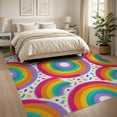 thumbnail image 3 of ODIKA 8'x10' Washable Area Rug Palette Playful Asymmetrical Layout Bold Checkered Abstract for Dining Room, Large Office, Lounge, Non-Slip Chair-Friendly Mat, 3 of 7