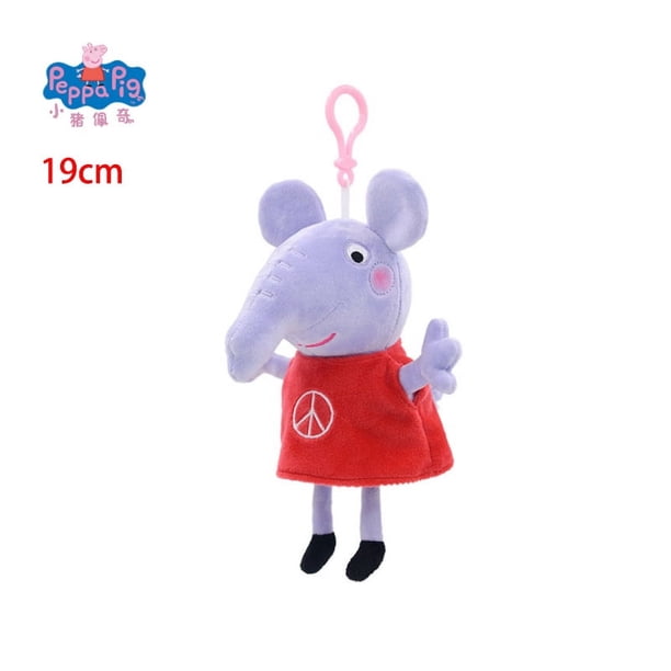 Figuras de Peppa Pig con hebilla para niños, muñecos de peluche suaves de 19 CM, Dennie, Emily, Candy, α, George, regalos de cumpleaños