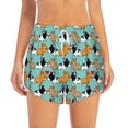 thumbnail image 2 of Xecao's Cute French Bulldog for a double-layer running short for women, perfect for gym, tennis, and more, featuring a convenient pocket., 2 of 9