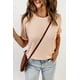 thumbnail image 2 of ABPHQTO Camiseta rosa con cuello redondo de color liso para mujer, 2 of 5