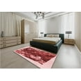 thumbnail image 5 of Ahgly Company Machine Washable Indoor Square Transitional Pastel Pink Area Rugs, 3' Square, 5 of 7