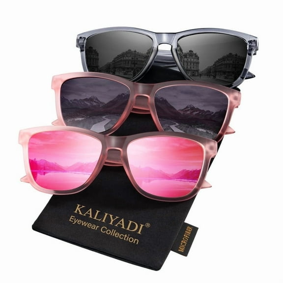 KALIYADI Womens-Sunglasses Polarized Sunglasses-Womens Trendy: Retro Sun Glasses with UV Protection for Travel Driving