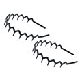 thumbnail image 1 of Juego de 2 diademas con peine de dientes de tiburones de plástico negro en Zig Zag (2 colores negros), 1 of 5