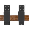 thumbnail image 3 of unbranded 1Jgo Kit De Herraje Para Puerta Tipo Barniz Soporte En U Negro Para Barrera Segura Y Estable, 3 of 8