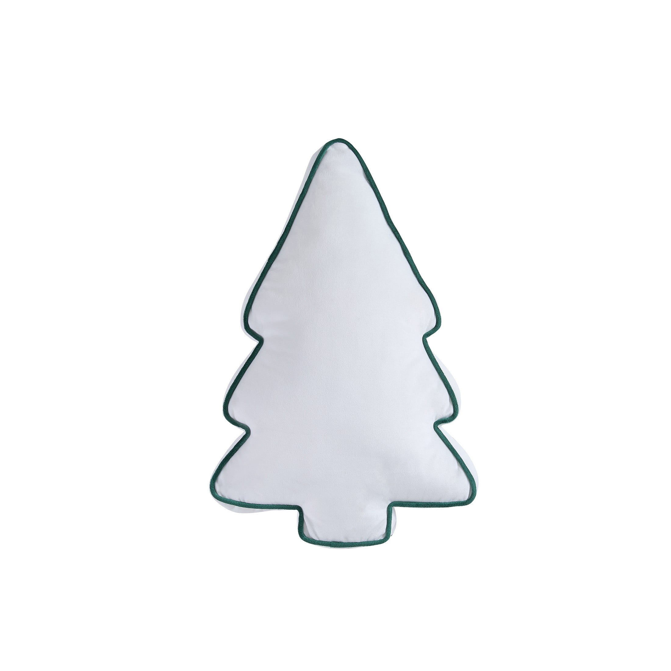 VCNY Home Christmas Tree 20" x 14" White Faux Mink Holiday Decorative Pillow