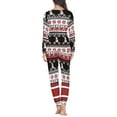 thumbnail image 3 of FKELYI Christmas Women Pj Set of 2 Casual Snowflake Snowman Round Neck Ladies Pajamas Szie 6XL Lightweight Xmas Nightwear for Women Pajama, 3 of 5