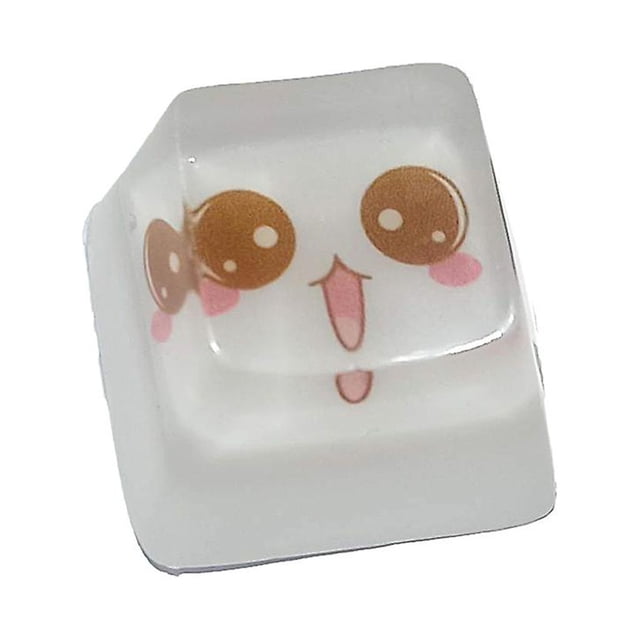 Tecla de resina transparente con dibujos animados para teclado mecánico, perfil Cherry R4, A