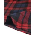 thumbnail image 5 of Falda acampanada a cuadros de cintura alta elástica hasta la rodilla a cuadros para mujer rojo XS, 5 of 5