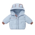 thumbnail image 1 of Gibobby Grandes NiñosChaqueta acolchada de plumón para niños, abrigo grueso con orejas de para otoño e invierno, chaqueta acolchada con animados(Azul claro, 4-5 Años), 1 of 3