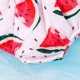 thumbnail image 4 of Viworld Toddler Baby Girl Bikini Swimsuit Watermelon Swimwear Strappy Halter Ruffle Top Bikini Elastic Waist Shorts Bathing Suits, 4 of 8