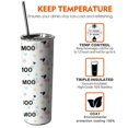 thumbnail image 6 of 20oz White Cow Moo Pattern Skinny Tumblers Stainless Steel Tumbler with Lid and Straw,Vacuum Insulated Double Wall Travel Tumbler Cups with Cleaning Brush for Coffee,Tea, 6 of 6