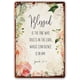 thumbnail image 1 of Blessed Is Thee Bible Verse Wall Decor Metal Signs Scripture Poster Chic Paintings Vertical Picture Hanging Decorative for Living Room Picture Gifts (8x12 in), 1 of 5