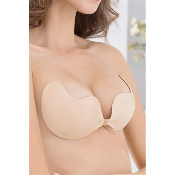 La Belle Fantastique Adhesive Silicone Bra, Invisible Stick On Bras Strapless Backless Bra Reusable Gel Lift Pasties Push Up Bra Sticky Nude