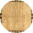thumbnail image 1 of Ahgly Company Indoor Round Abstract Brown Modern Area Rugs, 8' Round, 1 of 4