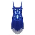 thumbnail image 2 of YONGHS Women's 1920s Cocktail Party Flapper Dress Sequin Tassel Latin Salsa Tango Dancewear Blue One_Size, 2 of 7