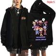 thumbnail image 3 of Sudaderas con capucha con cremallera y estampado gráfico de circo Digital para hombres y mujeres, sudaderas con capucha de dibujos animados, moda Harajuku, Cosplay informal, nuevo, 3 of 4